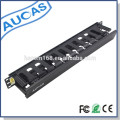 AUCAS 19inch plástico 1U 12 portas de gerenciamento de cabos caixa de rack de rack de rede para classificar patch cord